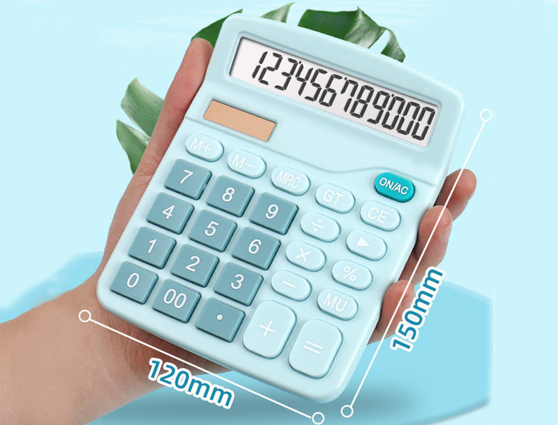 Solar calculator, high appearance level, color dual power supply, student computer, office use, financial accounting special wholesale pic 15
