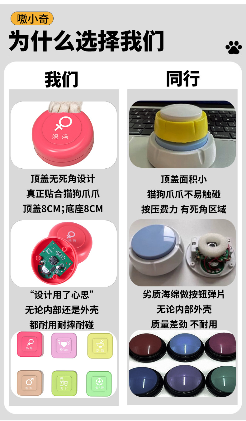 录音猫咪挤压发声玩具IC芯片控制CE认证外贸热销一键录音功能按钮详情6