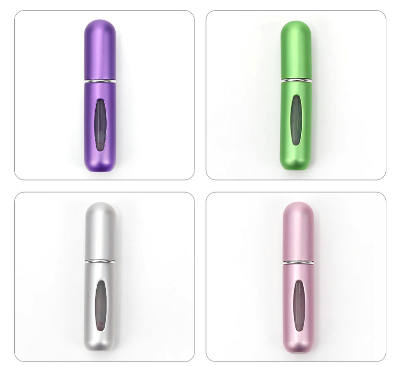 5ml aluminum shell mini perfume bottle, plastic inner liner hydrating spray bottle, portable multi-color dispensed cosmetic bottle pic 8