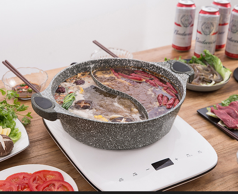 The new thickened tourmaline hot pot, double-ear non-stick pot, dedicated boiling pot and stewing pot are suitable for all kinds of stoves pic 6