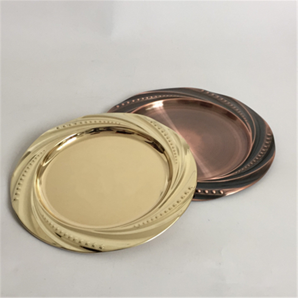 Pearl plates, fruit plates, round snacks, European-style plates, European and American classical plates pic 4