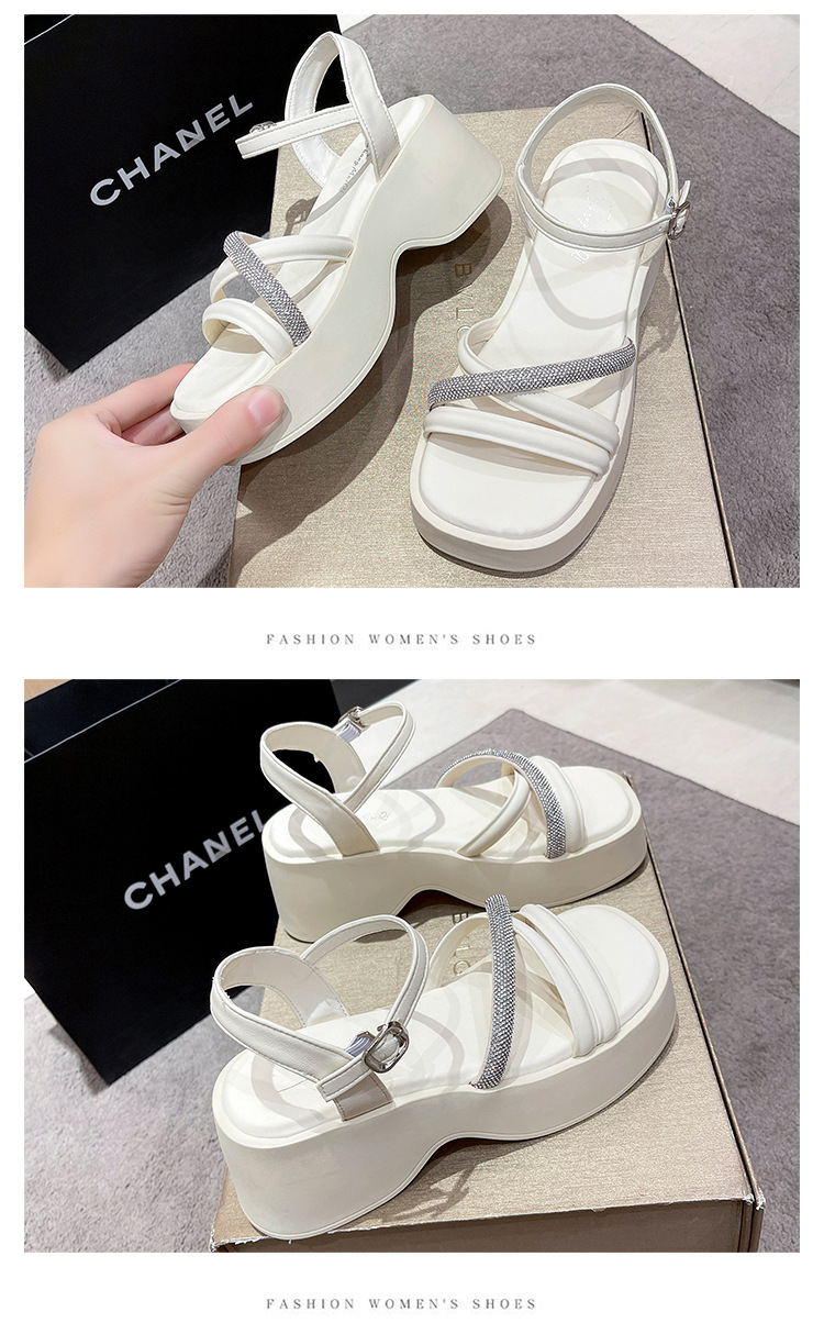 凉鞋女2024夏季新款厚底增高仙女风罗马凉鞋坡跟潮百搭女士凉鞋详情21