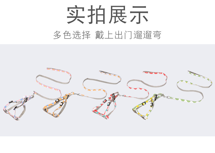 Pet supplies, pet supplies, pet dog leashes, fresh and clean printed dog walking leashes, dog leashes, adjustable dog leashes, dog carriers pic 12