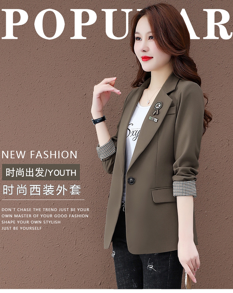小西装外套短款2022年春秋款流行小个子气质韩版修身女士西服外穿详情2