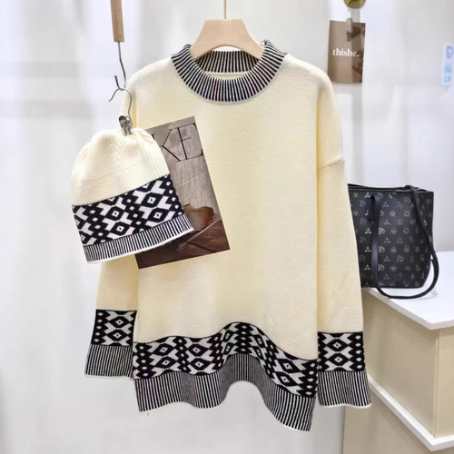 韩版秋冬季百搭圆领套头毛衣女2024新款纯色简约内搭显瘦针织上衣详情24