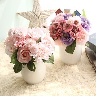 Beauty Finger Cherry Blossom and peach blossom Ins-style Nordic plum blossom artificial flower manufacturer home decoration wedding artificial flower MW38958 pic 2