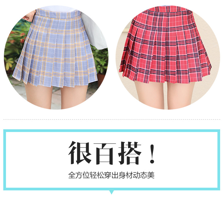 Pleated skirt for women, Spring/Summer jk white 2022 new style Korean high-waisted A-line short skirt, autumn/winter plaid half skirt pic 63
