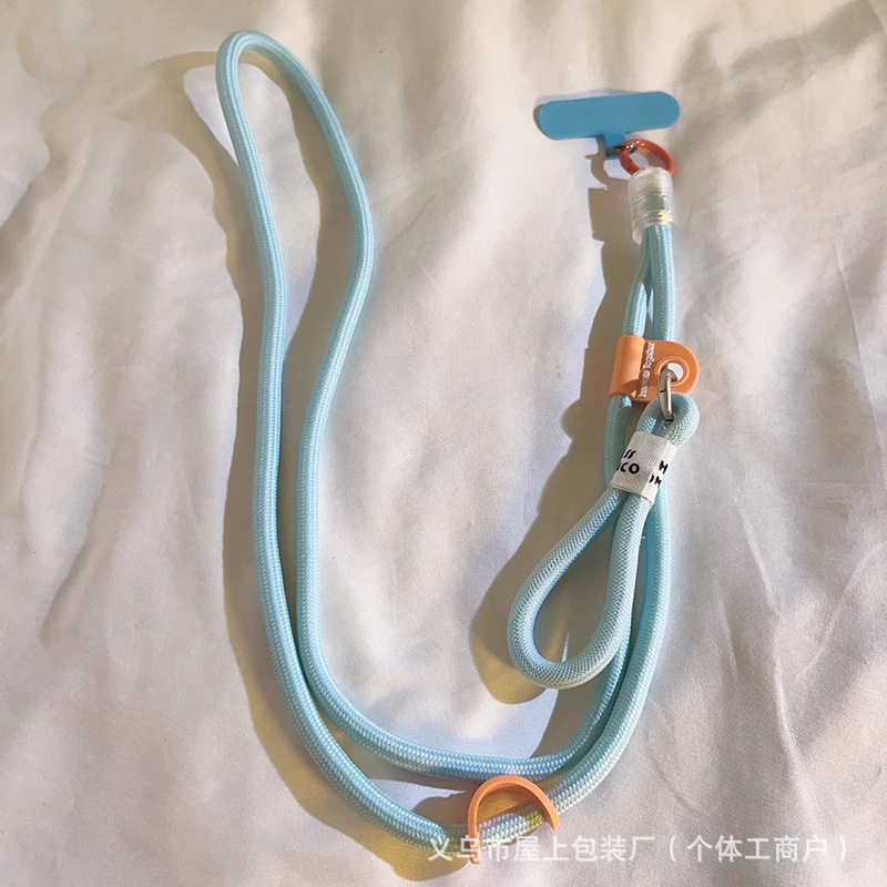 整套精致编织手机卡套挂绳 斜挎可背彩色车绳子 带子挂链挂件防丢详情8