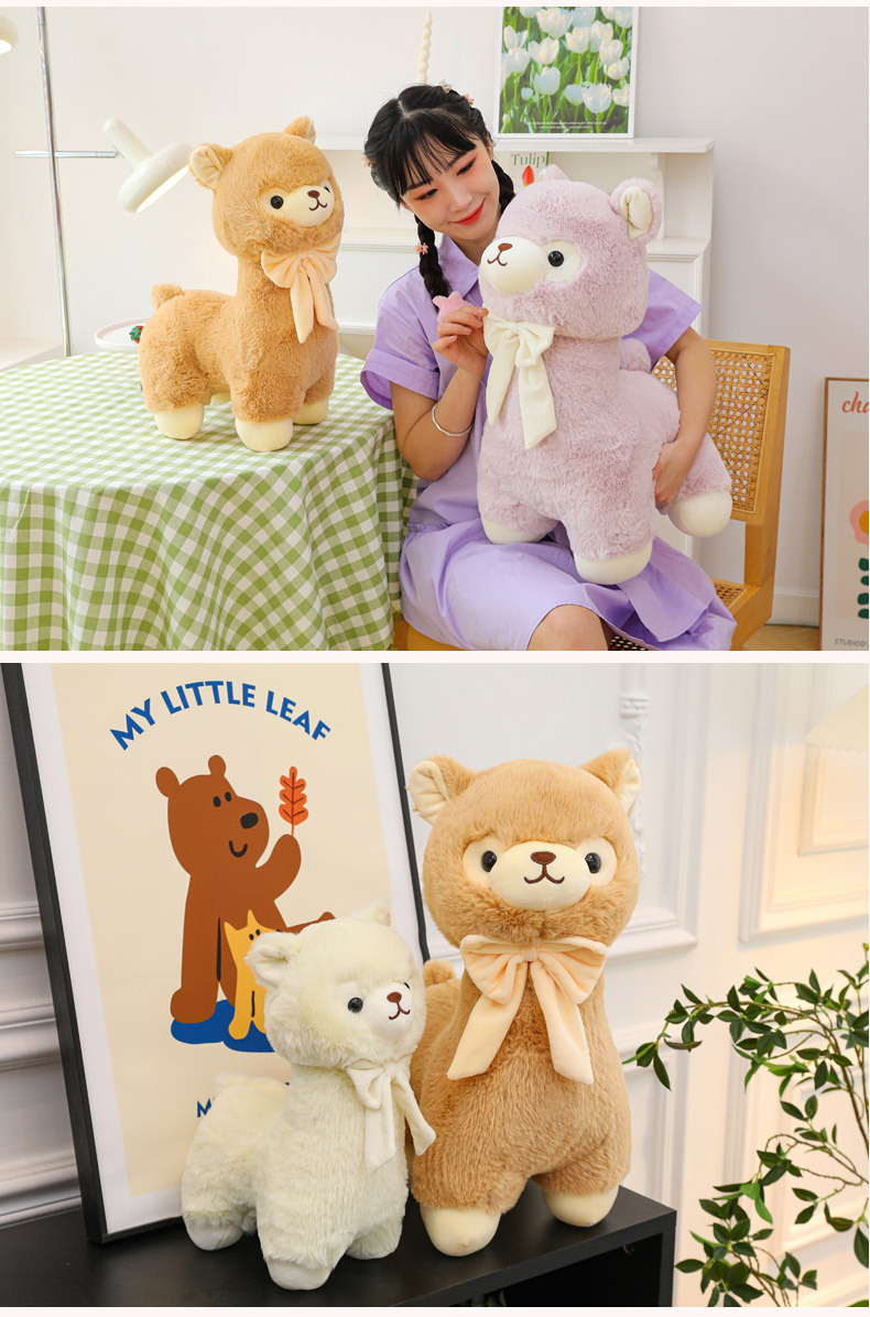 可爱奶油羊驼公仔毛绒玩具超萌玩偶大号睡觉抱枕送儿童女生日礼物详情19