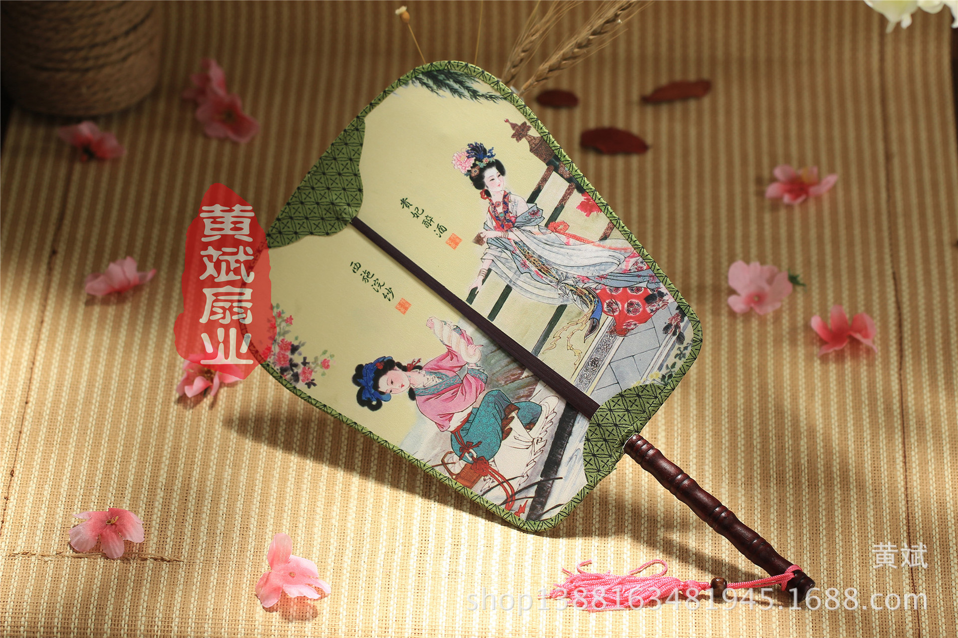 古典宫扇*古典舞蹈扇子*高级双面真丝宫扇*红楼梦*团扇*工艺扇详情5