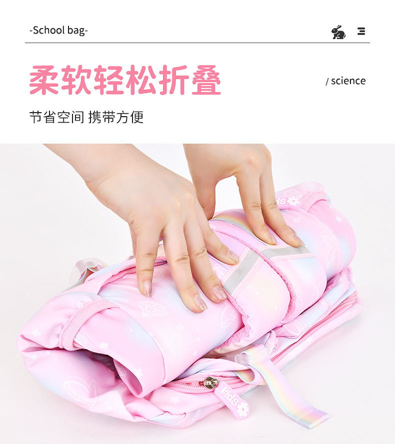 新款小学生书包女冰箱开门轻便大容量1-6年级梦幻儿童双肩包批发详情15