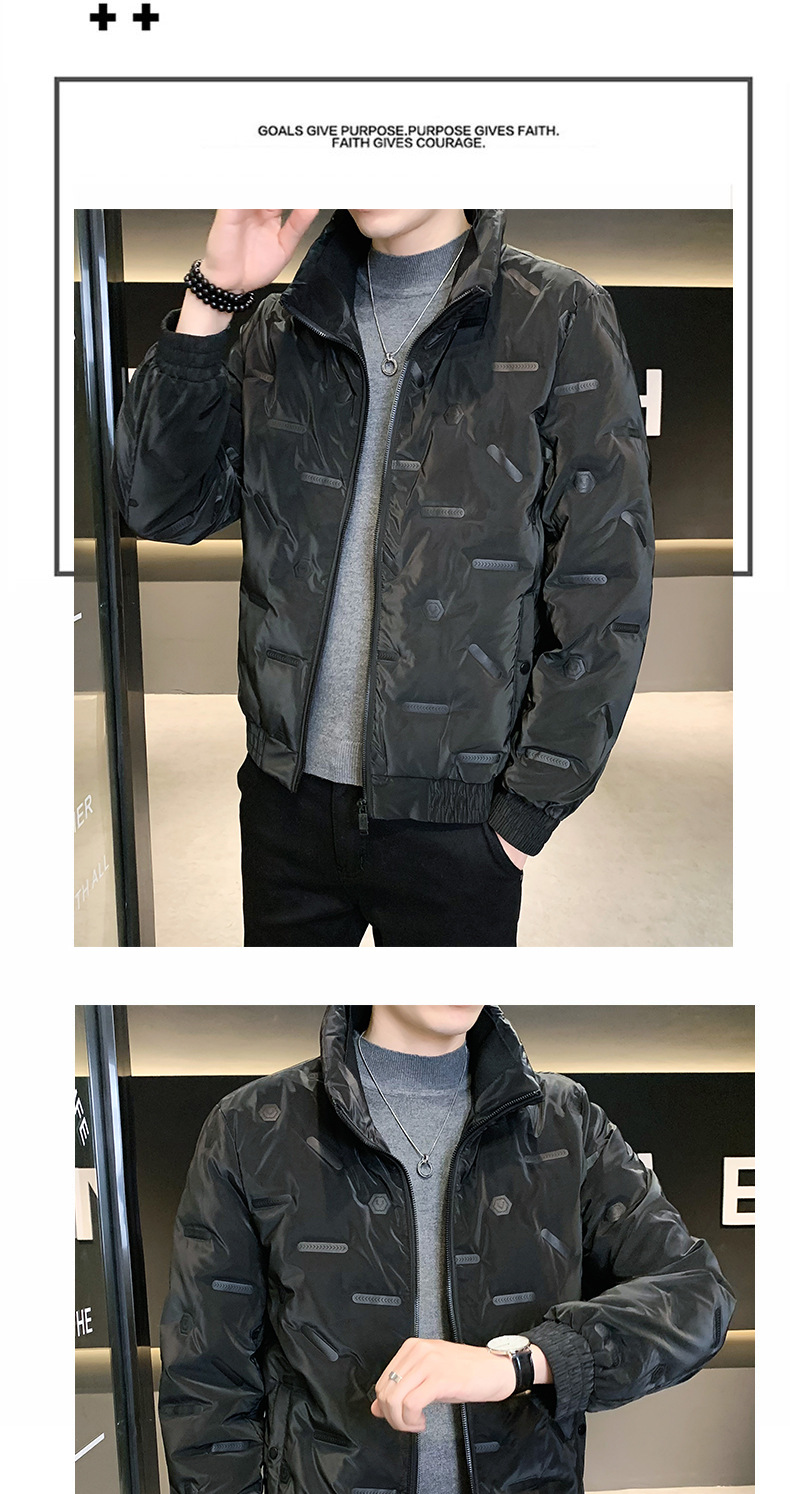 品质男士冬款羽绒服加绒加厚保暖亮面免洗韩版修身百搭羽绒服男详情15