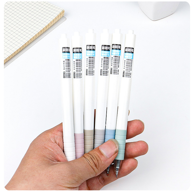 Press the practice pen, simple press gel pen, ballpoint pen, half-needle tube, ST core, 0.5mm student office signature pen pic 6