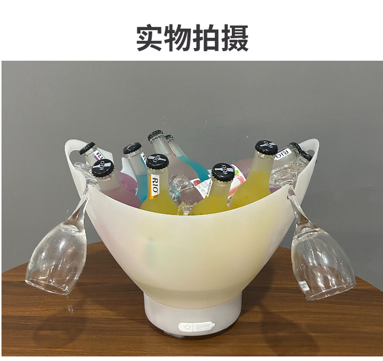 跨境新品7升大容量蓝牙发光冰桶低音炮小音箱LED灯光露营酒桶详情6