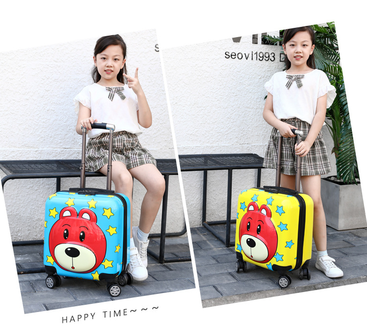 儿童拉杆箱批发万向轮18寸小行李箱印制logo卡通可爱密码箱旅行箱详情12