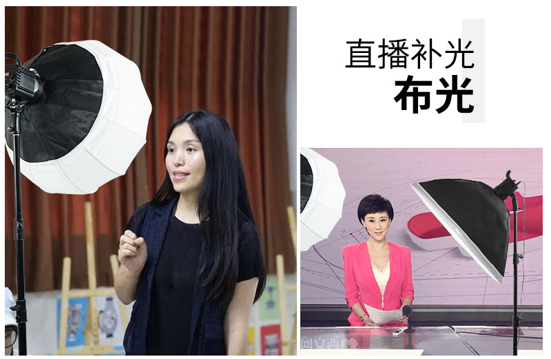 400W补光灯视频直播补光灯柔光摄影COB常亮太阳灯LED美颜打光灯详情10