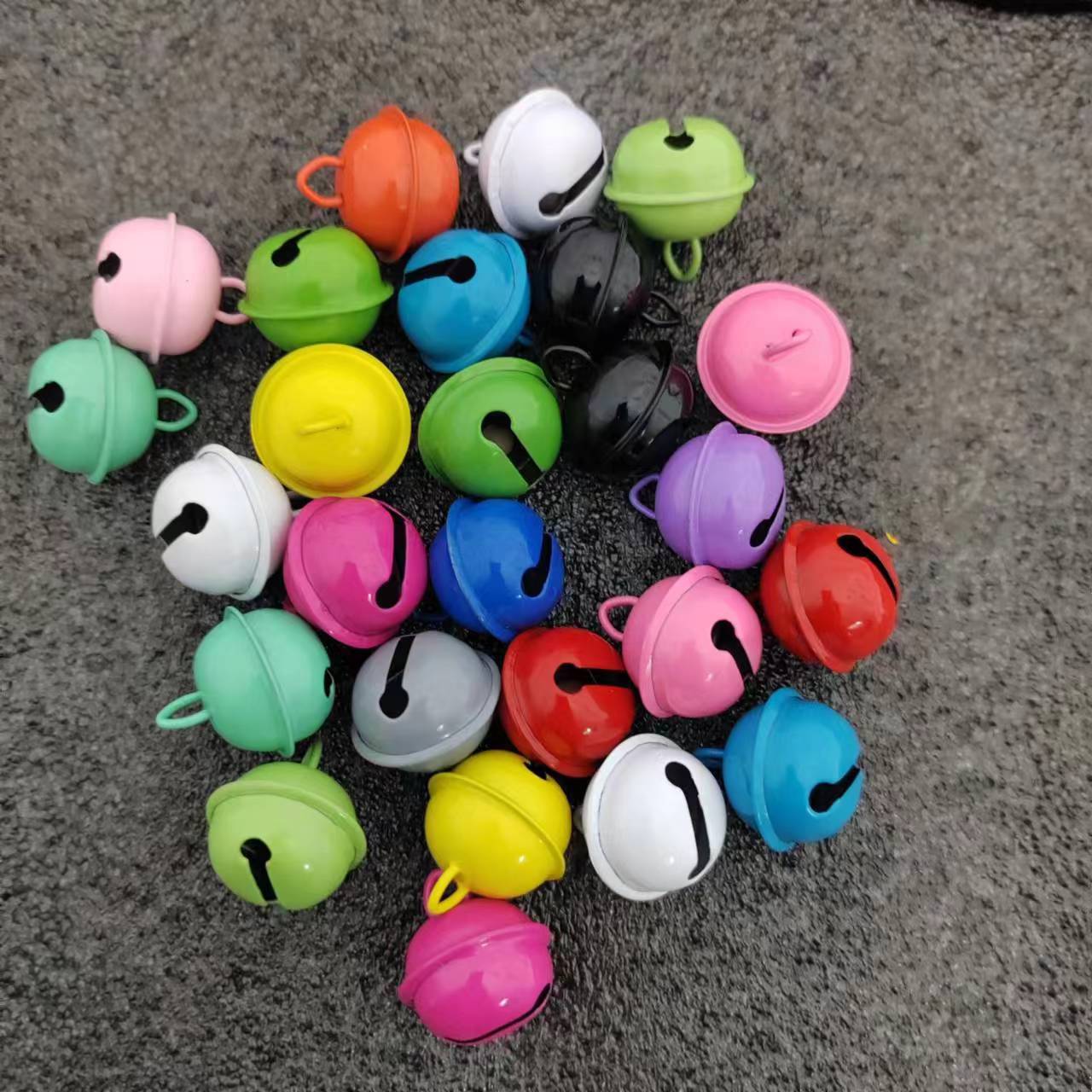 Factory wholesale of colorful one-character small bells, red Christmas cross bell pendants, decorative silver copper bells pic 30