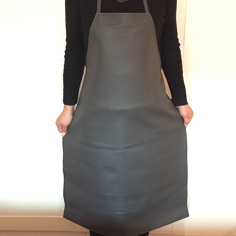 Factory wholesale leather waterproof and oil-resistant PU aprons, thickened adult restaurant chef, hotel car wash, labor protection leather aprons pic 11