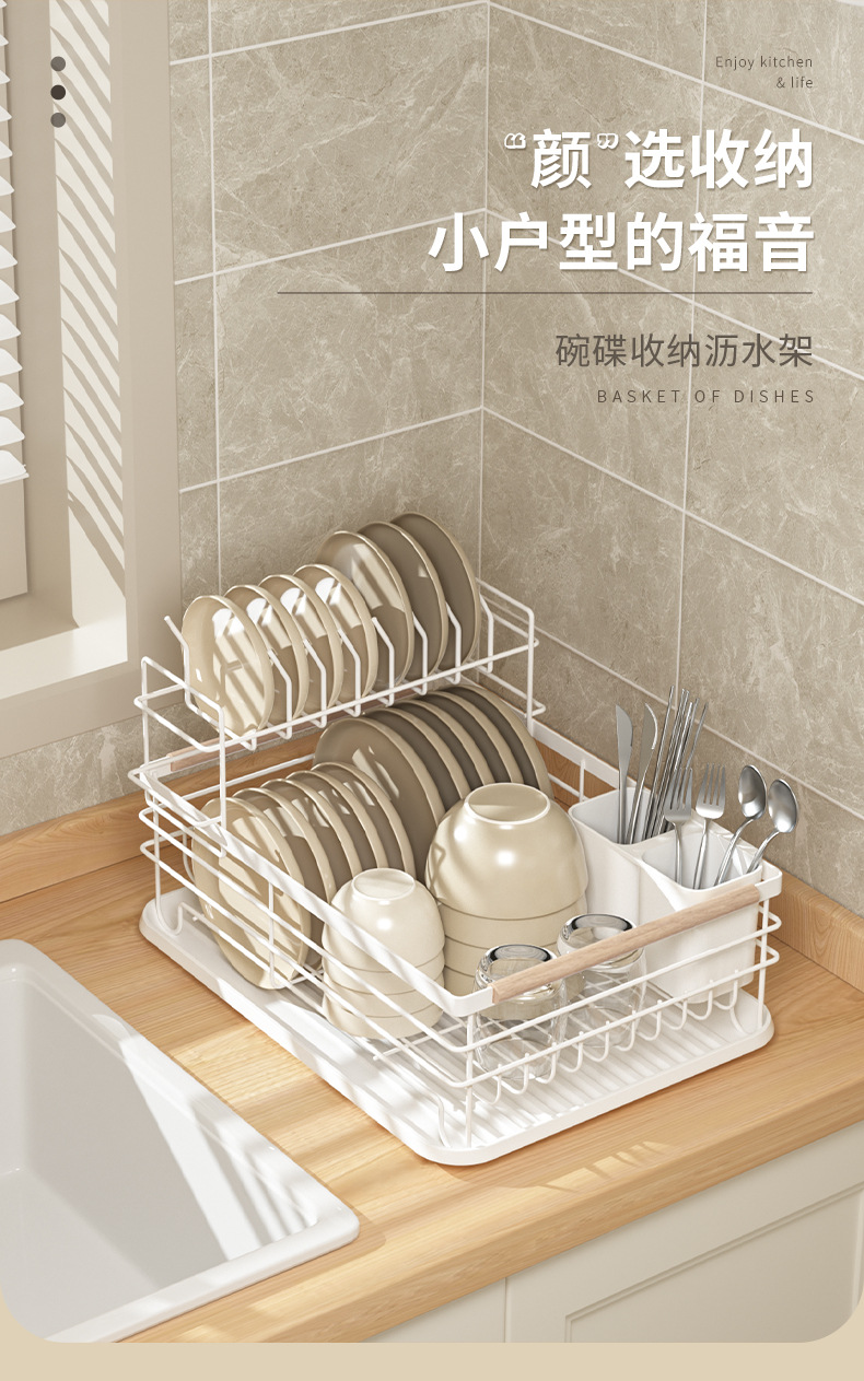 沥水碗架厨房碗碟架沥水架沥碗架家用放碟架水槽置物架碗筷滤水架详情1