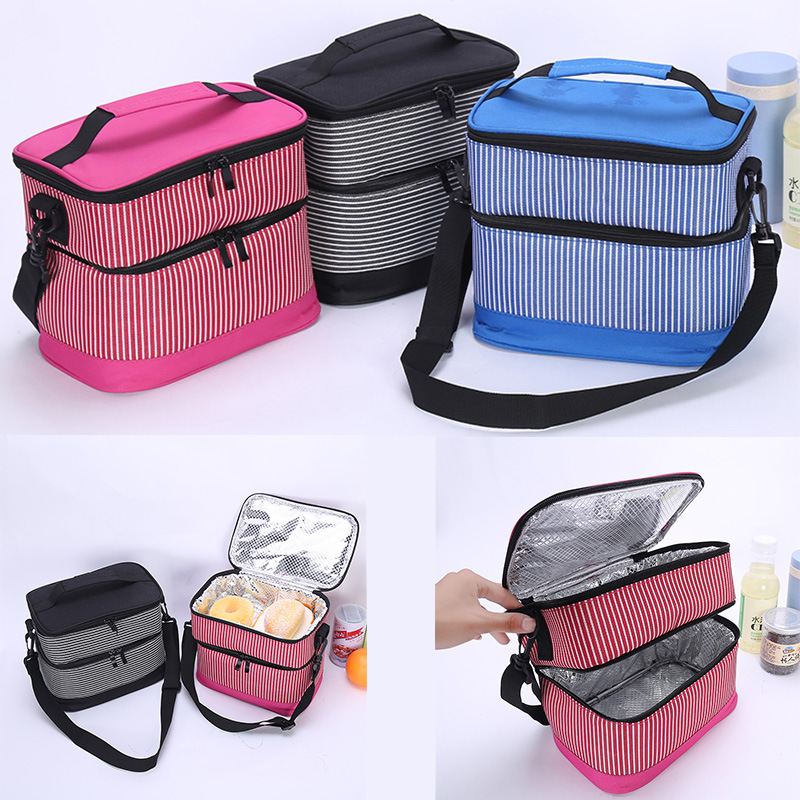 Factory direct sales: Thickened insulated bags, aluminum film bento, lunch bags, large-capacity lunch box bags, hand-held outdoor picnic ice packs pic 6