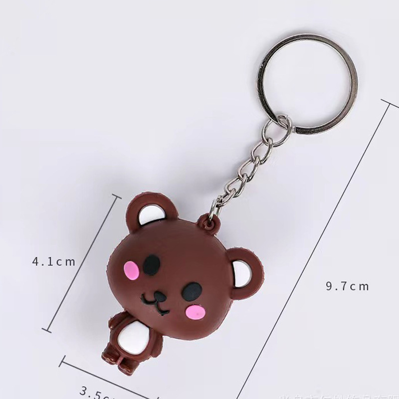 厂家直供钥匙扣挂件批发 可爱卡通立体钥匙扣小礼品PVC公仔挂件详情9