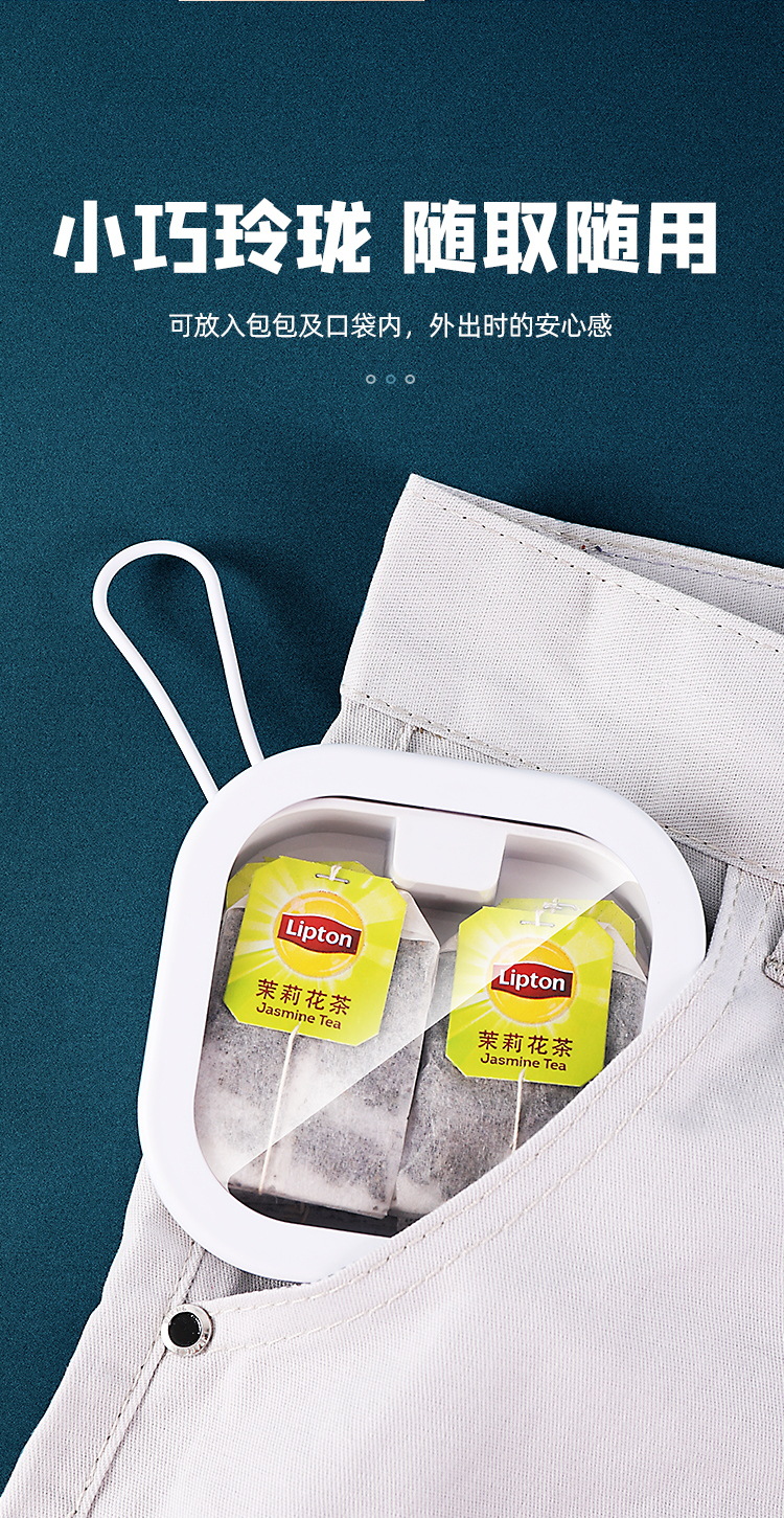 Convenient and creative push-button switch storage box, travel portable hairpin cotton swab storage box, multi-purpose small items set pic 5