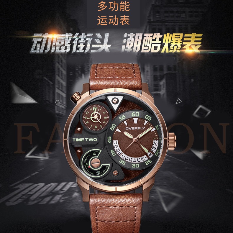 源头厂家男士单日历手表简约刻度石英表时尚防水夜光实心钢带腕表详情7