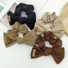 Wholesale of large colored towel loops, seamless adult rubber bands, high-elasticity ponytail tie, hair bands, headwear and hair ties pic 14