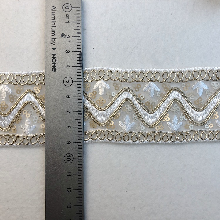 In stock: mesh, sequin, embroidery, lace, gold thread, bone lace, webbing, curtains, wedding lace, clothing accessories pic 20