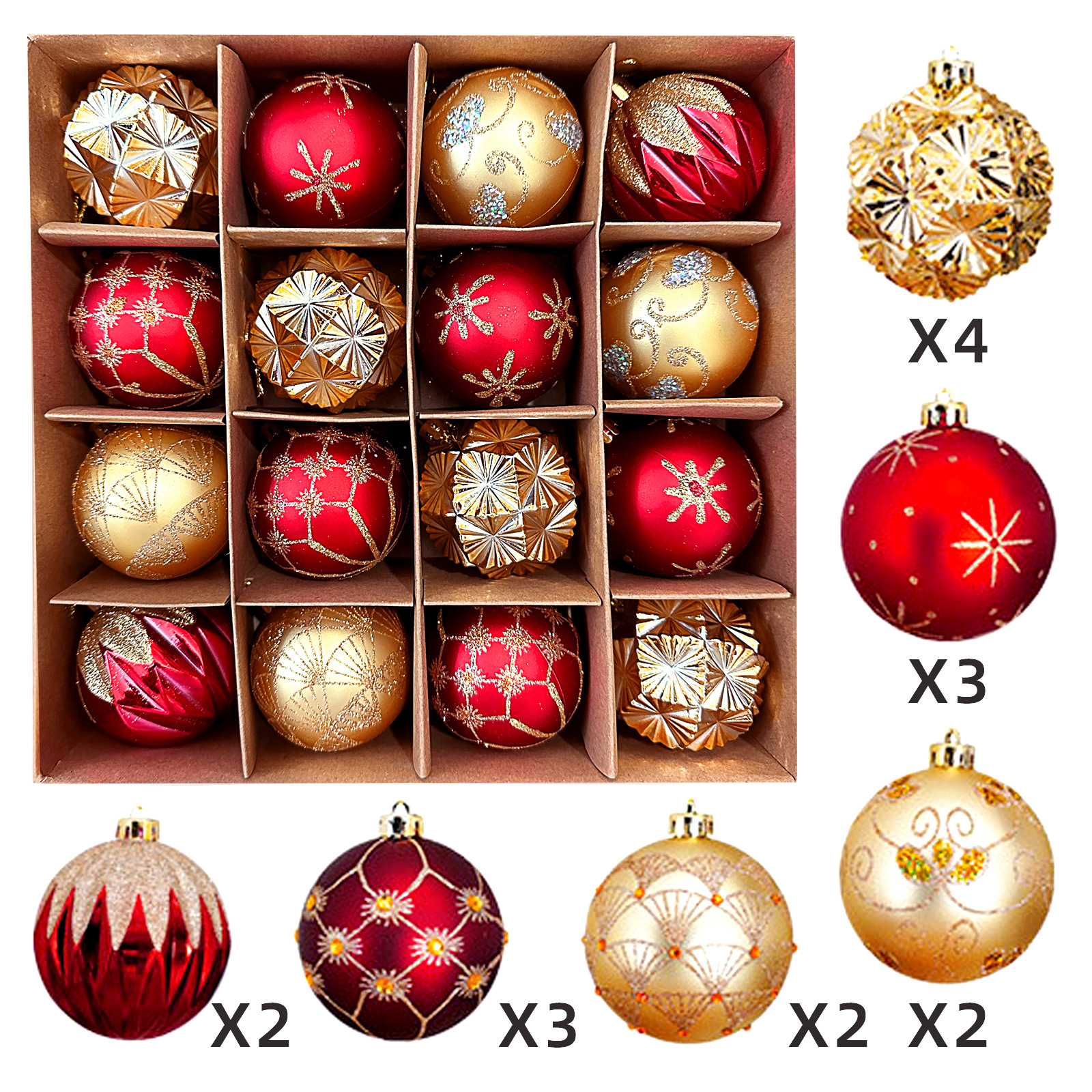 Temu/SHEIN Christmas decorations: Electroplated deer plastic balls, painted Christmas ball sets, Christmas tree pendants pic 39