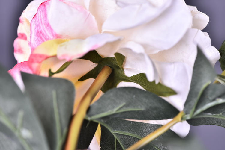 Factory direct sales of 2 simulated peonies, retro charred edge simulated peonies, soft decoration floral art for living rooms, lobbies and homestays pic 25