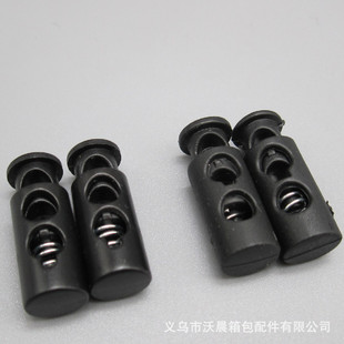 现货供应3孔猫眼扣 可穿织带方形扁弹簧扣 调节绳扣 ABS弹簧扣详情9