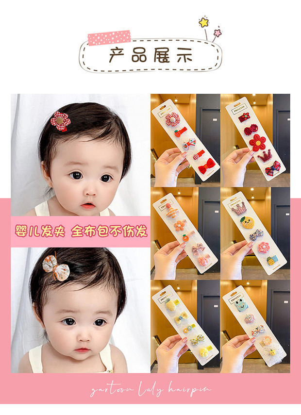 Baby hair clips that do no harm to hair, hair clips, hair accessories, infant and toddler fetal hair clips, cute baby bangs clips, hair accessories pic 17