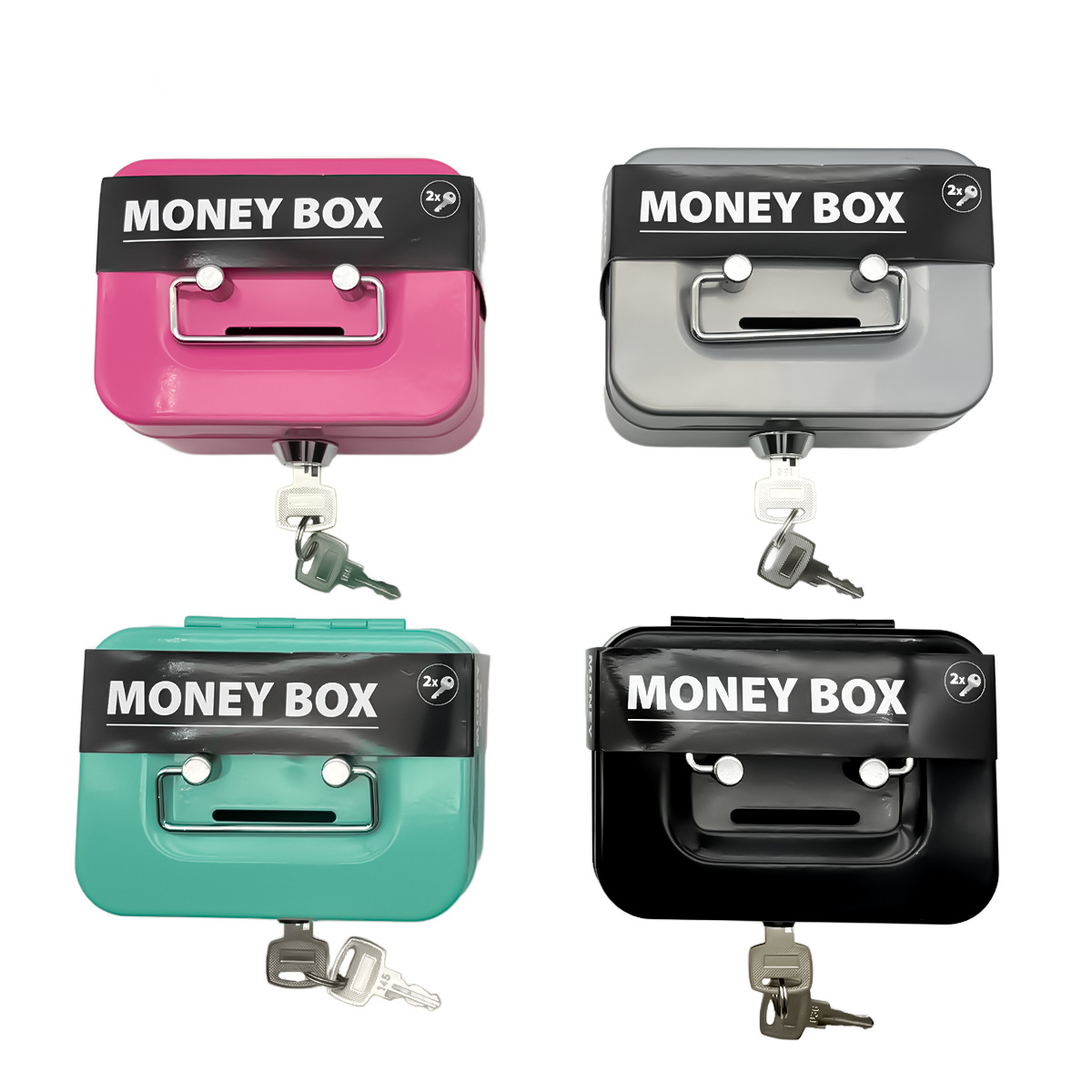 New cross-border creative portable piggy bank storage box, small and large sizes with keys, storage and change box pic 1