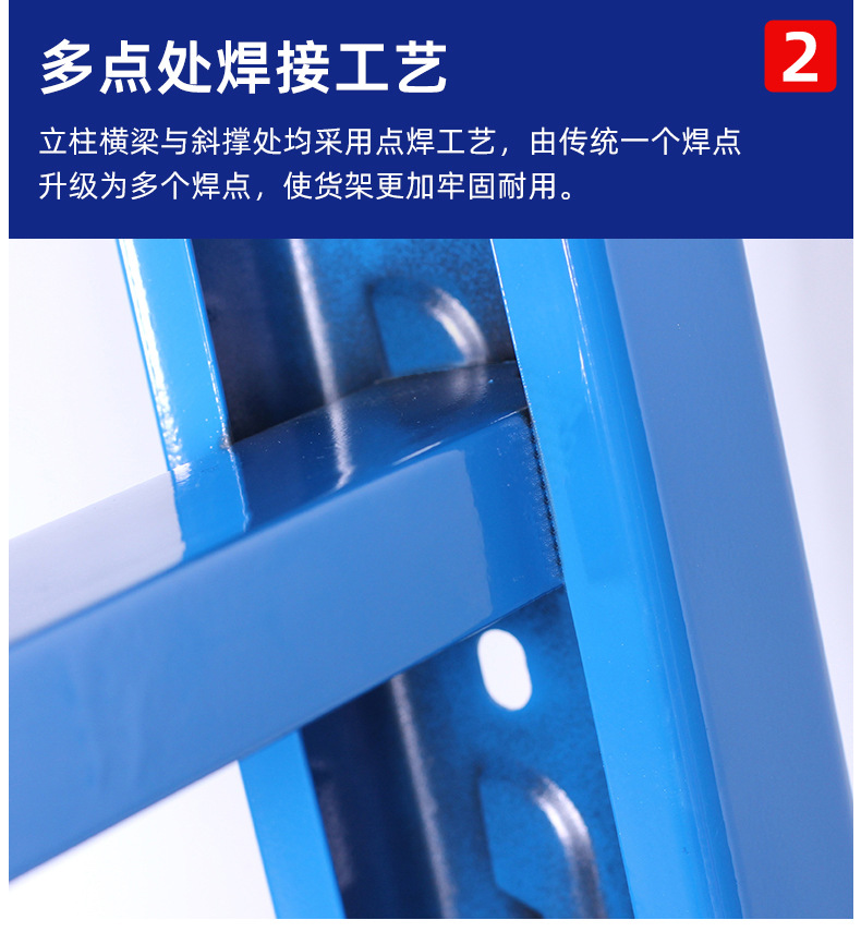 货架加厚仓库货架五金库房储物架可调节多层置物架重型仓储展示架详情14