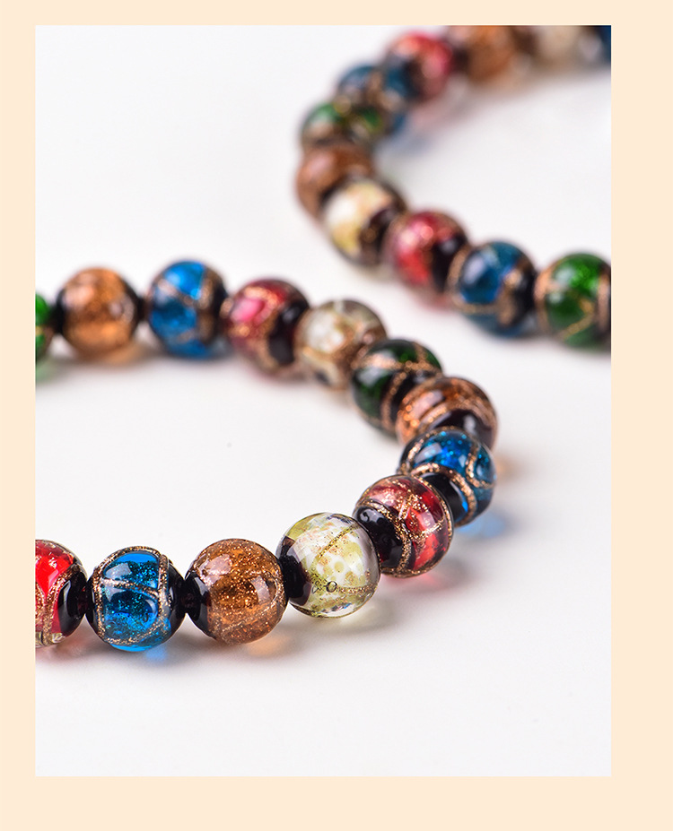 Xianghui Liuli scattered beads, Zibo Boshan handmade bracelets and chains, ancient method gold wire string beads wholesale bead jewelry accessories pic 14