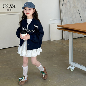 女童T恤春季2025新款韩范修身小女孩连帽上衣儿童长袖春装详情2