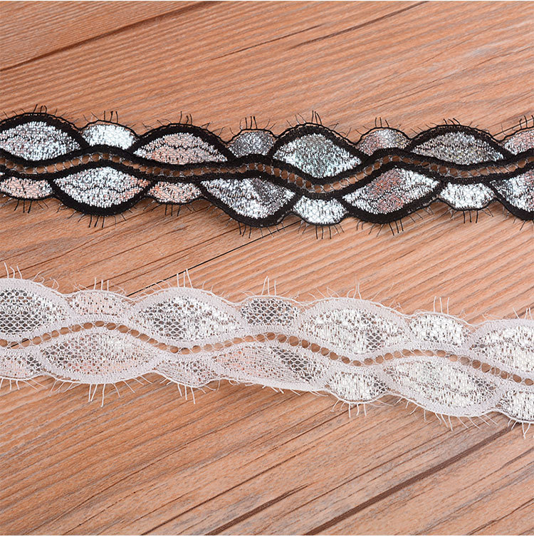 Wholesale of 2022 new stretch nylon lace knitted lace trim 3.5CM lace trim accessories from the manufacturer pic 4