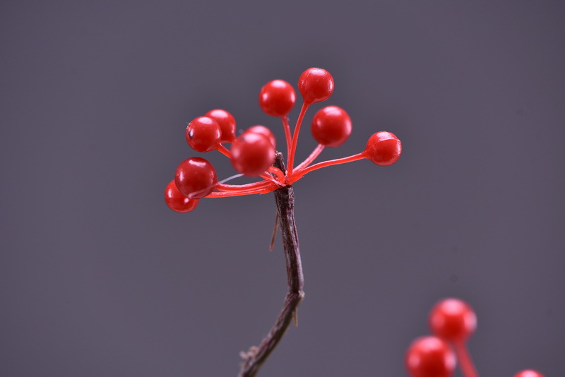 Lanjin Artificial Fruit Factory Direct Sales, wholesale of artificial berries, artificial green vine fruits, Chinese modern and simple decoration, winter green fruits, and mountain prosperity fruits pic 6