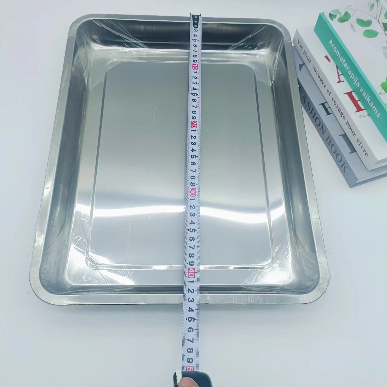 不锈钢加厚大方盘批发地摊全场十元不锈钢货源长方形不锈钢盘批发详情2