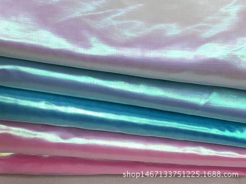 Polyester fabric, flat seven-color yarn, laser fabric, clothing, hair accessories, puffy skirt, background shooting, headscarf, net, gauze fabric pic 6
