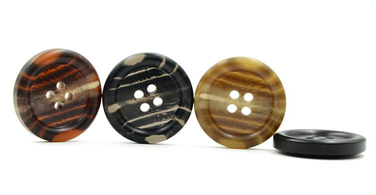 New Joy resin high-end suit buttons, overcoats, windbreakers, sweaters, round four-eye round edge buttons, exquisite matte buttons pic 7