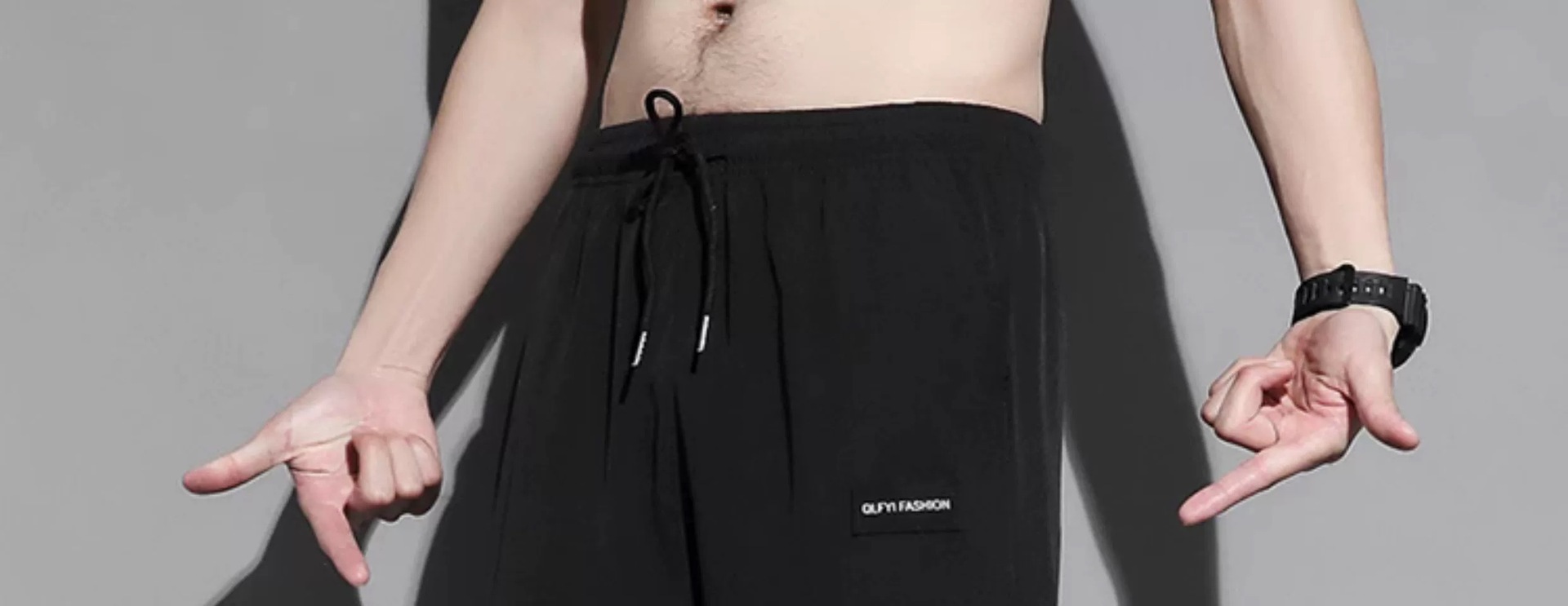 冰丝直筒裤子男士夏季薄款速干男裤宽松垂感阔腿春秋运动休闲长裤详情7