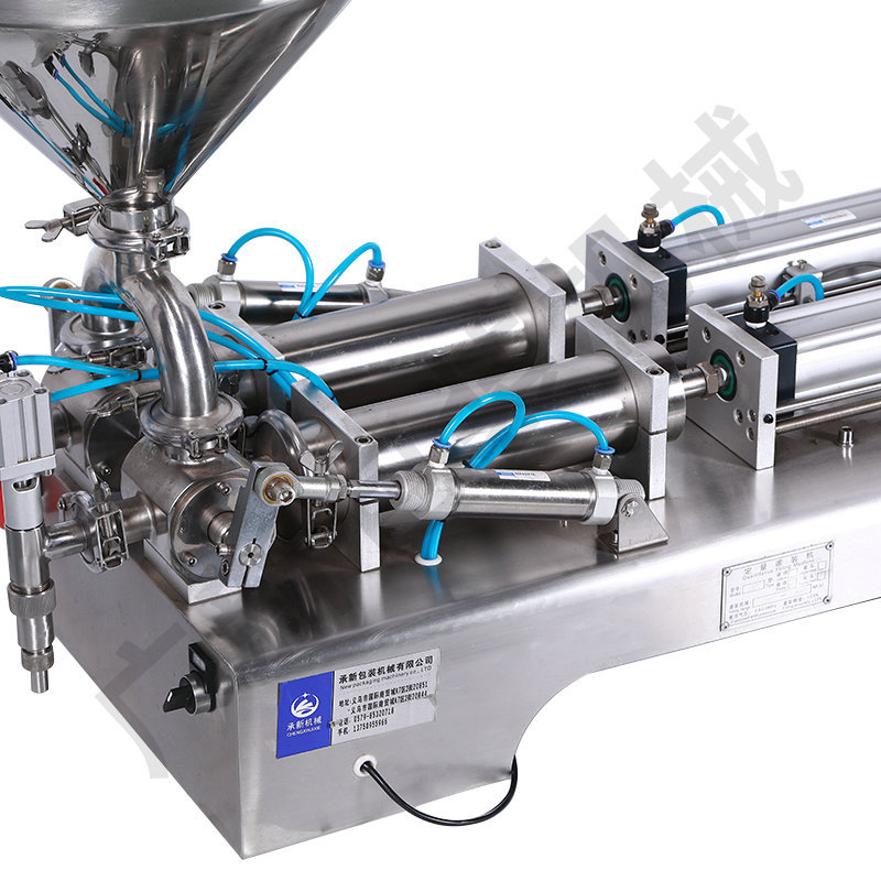 Customized horizontal double-head paste and liquid dual-purpose filling machine, semi-automatic paste and liquid dual-purpose canning machine pic 16
