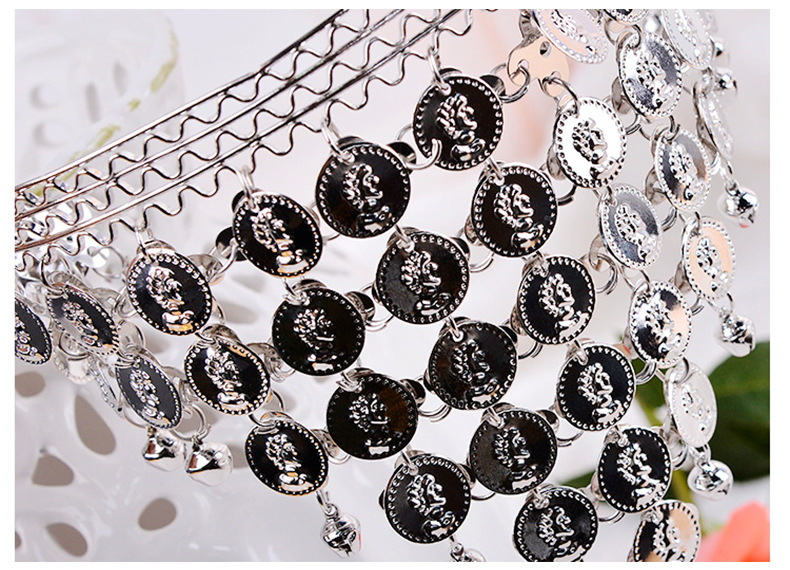 肚皮舞蹈宝石头链发卡发夹印度舞蹈表演出配饰品头箍首饰头饰发箍详情26