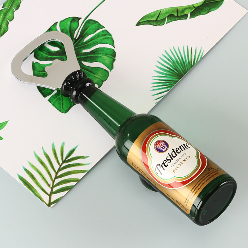 厂家现货批发啤酒开瓶器创意复古仿真酒瓶握把磁吸磁贴启瓶器详情11