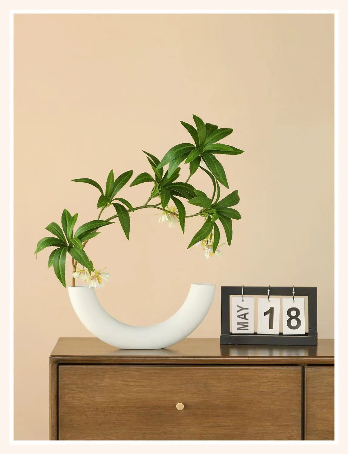 3D打印仿真水石榕现代家居餐厅装饰带花麻醉木造型插花造景假绿植详情12