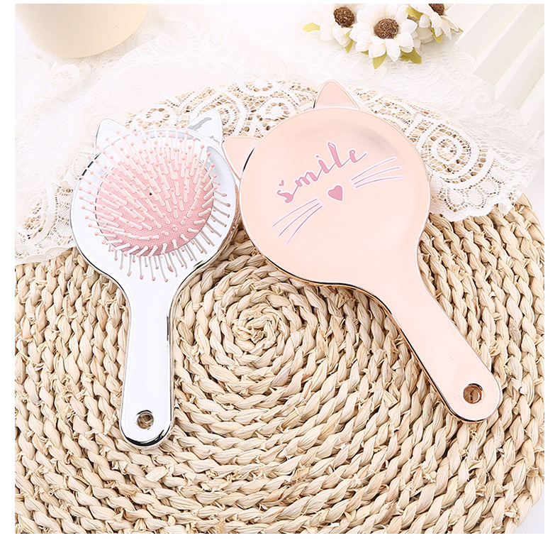Cute and compact cat air cushion comb with Japanese and Korean style, fashionable and fragrant hair comb with a girlish heart, airbag hair massage comb pic 14