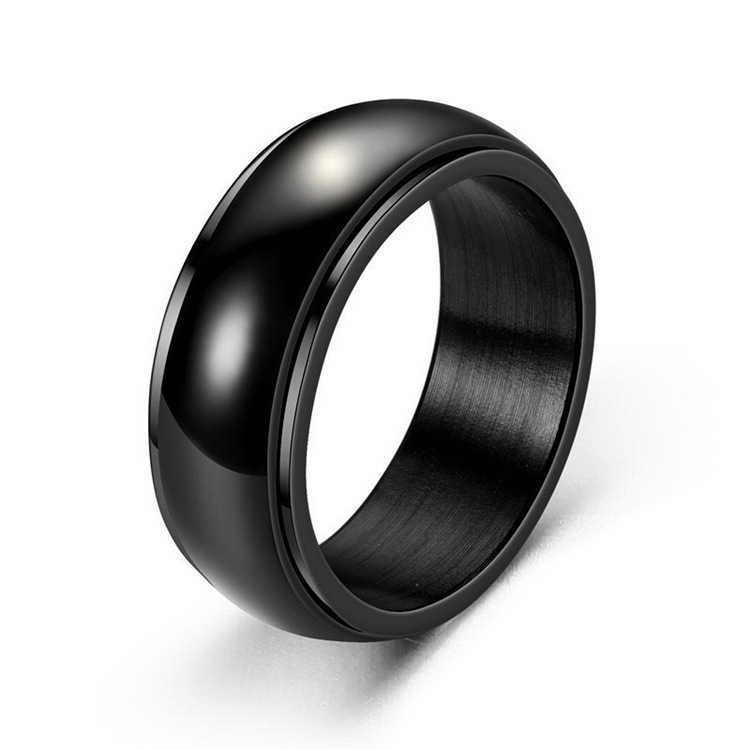 Cross-border Amazon bestseller titanium steel rotating ring, star and moon stress-relieving and anti-anxiety ring, European and American accessories/Chinese trend products pic 40