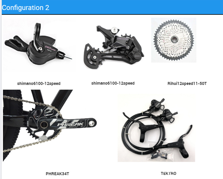 27.5-inch 29-inch aluminum alloy 12-speed mountain bike shimano hydraulic disc brake off-road MTB mountain bike pic 6